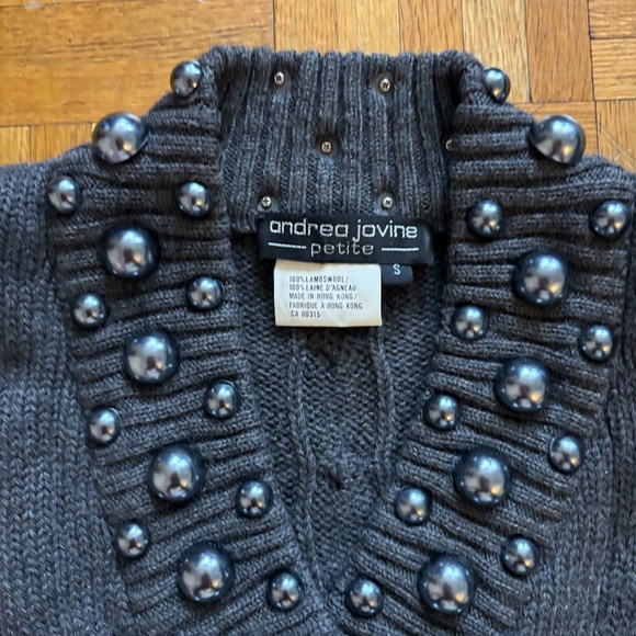 Vintage 80s oversized knit sweater with beads +* accepting offers - Picture 5 of 5